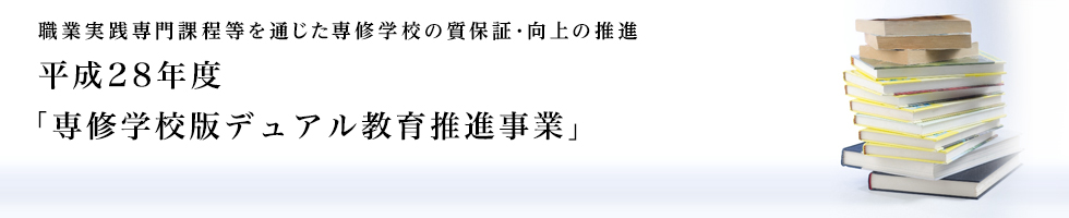 平成28年度 専修学校版デュアル教育推進事業