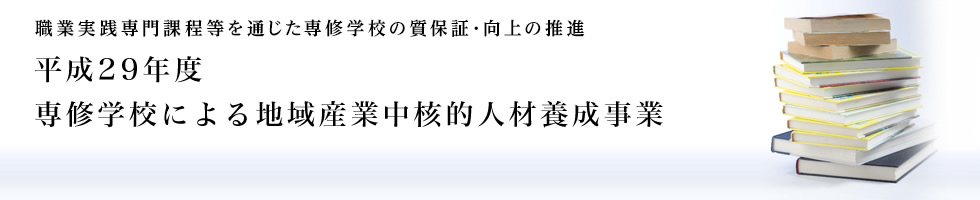 平成29年度　専修学校による地域産業中核的人材養成事業